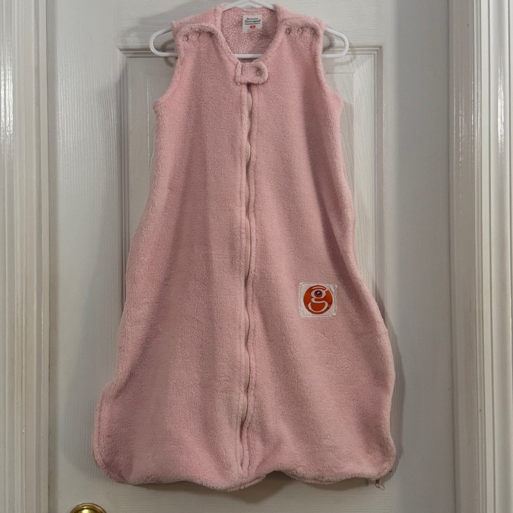 Gunamuna Baby Girl Cozy like a Blanket Pink Sleeveless Sleep Sack Double Zipper